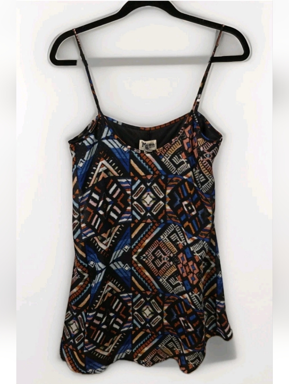 Show Me Your Mumu Bella Guatemala Trapeze Dress Geometric Mini Sz Med - Picture 3 of 15